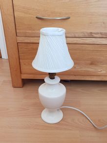 Vintage Ivory Porcelain table lamp with shade