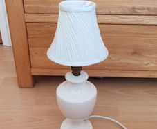 Vintage Ivory Porcelain table lamp with shade