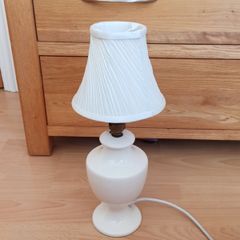Vintage Ivory Porcelain table lamp with shade