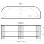 AVF Varano 130cm Walnut & Black Glass TV Stand - Up to 65" Image 3