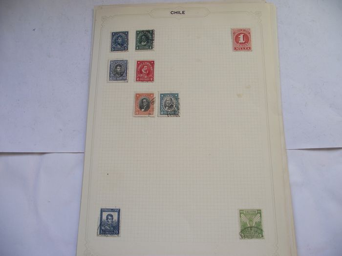 A Collection of Stamps from Central and South Americas on Loose Pages