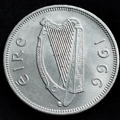 Ireland - 1966 - Irish 2s - Florin - Salmon - KM.15a - High Grade - [2679]