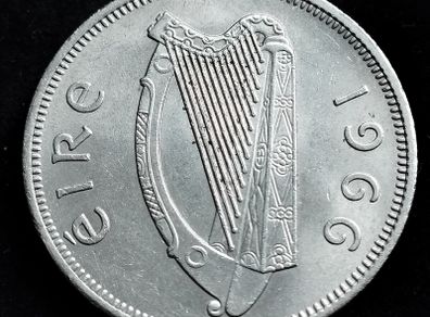 Ireland - 1966 - Irish 2s - Florin - Salmon - KM.15a - High Grade - [2679]