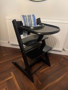 tripp trapp black with extra washable cushions