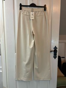 NEW Object Cream Wide Leg Trousers - Size 38 / Size 12