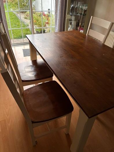 Dining table and chairs