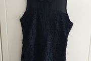 black lace overlay dress