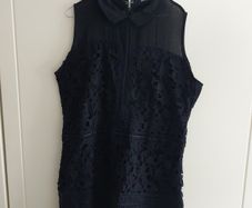black lace overlay dress