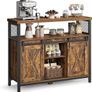 Rustic  Farmhouse Sideboard Cabinet with Sliding Barn Door Image 6
