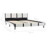 Bed Frame White and Black Faux Leather 120x190 cm Image 9