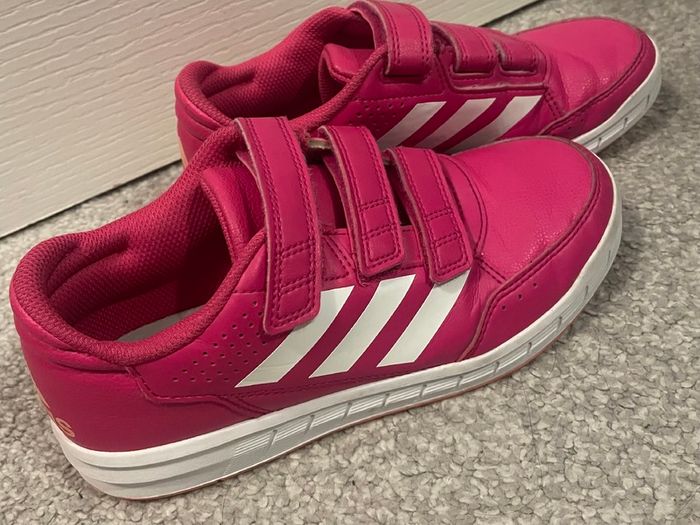 Pink Velcro adidas shoes 2uk