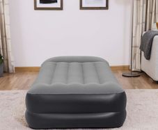Bestway Indoor Tritech Air Single Mattress With Pump - Black/Gray
