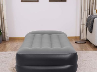 Bestway Indoor Tritech Air Single Mattress With Pump - Black/Gray