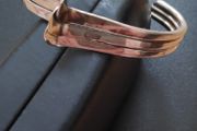 Vintage 925 Sterling Silver Cuff Bangle Modernist style