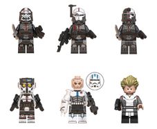 [6-Pack] Clone Force 99 (The Bad Batch) Star Wars Minifigure Bundle - Compatible with LEGO