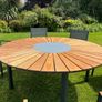 Solid Teak Table and matching chairs (8) Image 2