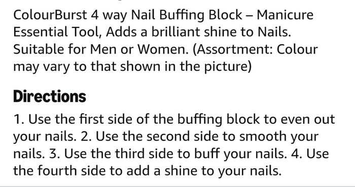 New unused 4 sided nail smoothing & buffing block