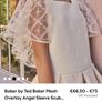 Ted Baker yellow dress mesh overlay angel sleeve Image 3