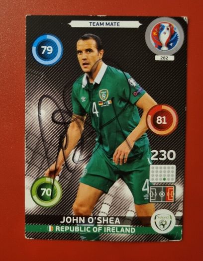 Signed Match Attax collector cards