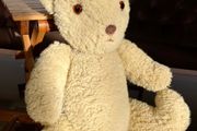 Vintage Long Teddy with Original Amber Glass Eyes 1950s