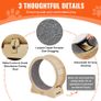 Cat Exercise Wheel, Large Cat Treadmill Wheel for Indoor Cats, 29.5 inch Cat Running Wheel with Detachable Carpet and Cat Teaser for Running/Walking/Training, Suitable for Most Cats Image 4