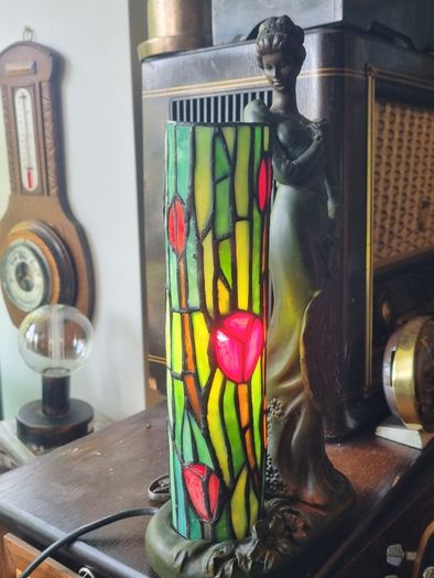 Tiffany-style stained-glass lamp