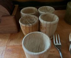 Wooden egg cups