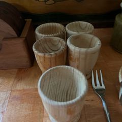 Wooden egg cups