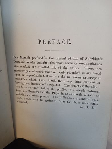 The Dramatic Works of Richard Brinsley Sheridan. With a Short Account of His Life by G. G. S.(HQ706)