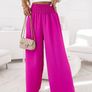 Smooth Airy Trousers with High Waist PInk/fushia Image 3