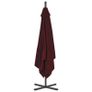 Cantilever Umbrella with Steel Pole 250x250 cm Wine Red Image 4