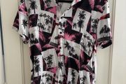 Black and pink button up shirt primark