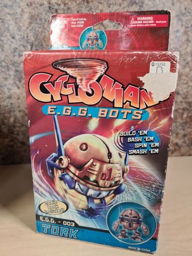 Bandai Cyclonians Egg Bots 003 Tork 004 Bolt  Action Figures Vintage 2001