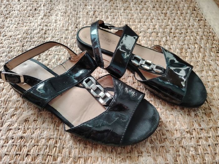 Sioux Black Sandals   Size 5