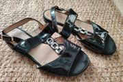 Sioux Black Sandals   Size 5
