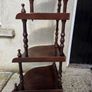 Vintage 5 Tier Wooden Corner Shelf Image 8