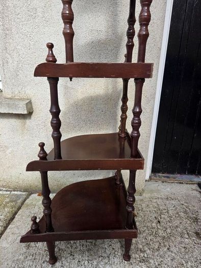 Vintage 5 Tier Wooden Corner Shelf