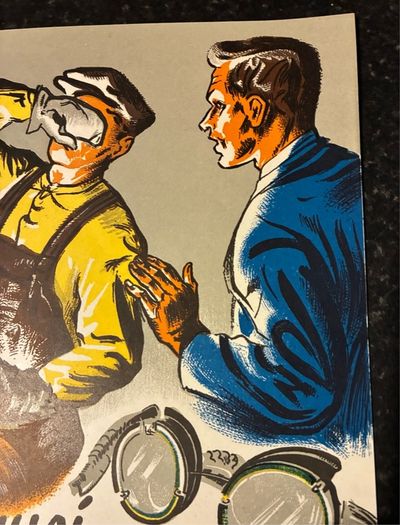 Original 1950's French Industrial Safety Poster