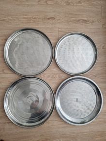 Stainless Steel Dinner Plate Set (40 cm)