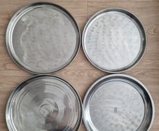 Stainless Steel Dinner Plate Set (40 cm)
