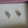 Pandora sparkling heart stud earrings very good condition hallmarked (no box) Image 4