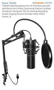 Tonor microphone tn120079bl with adjustable arm