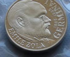 Emile Zola - X Rare Only 421 issue Piedfort - France Silver 100 Francs 1985