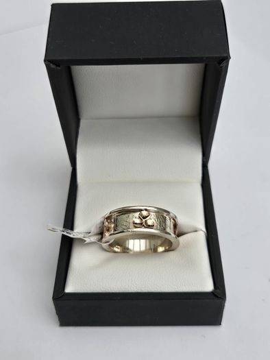 Brand New 925 Silver & 9ct Gold Ring