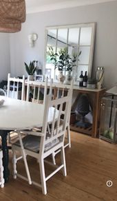 Free solid wood dining table & 6 chairs