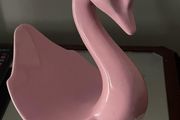 80s retro ceramic swan guest towel or napkin holder