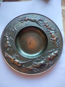 Vintage Heavy gauge Bronze Dish