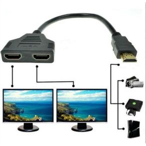 HDMI 1 in to 2 Out Onversion Splitter Male to Female M/F Adapter Converter TV