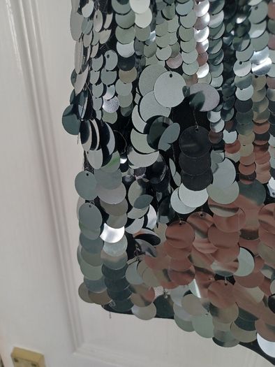 Ladies Silver Sequin Cami Size Small
