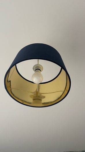 Navy Velvet Lampshade